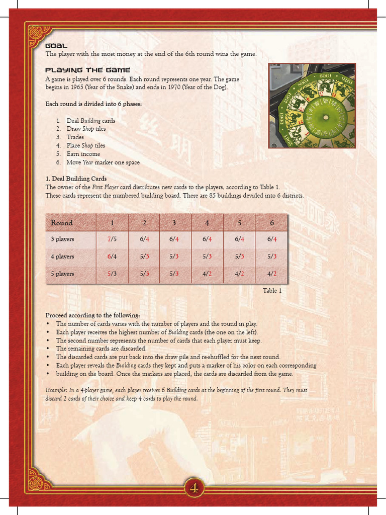 Game Rules for 1965-1970 Strategy Game | PDF