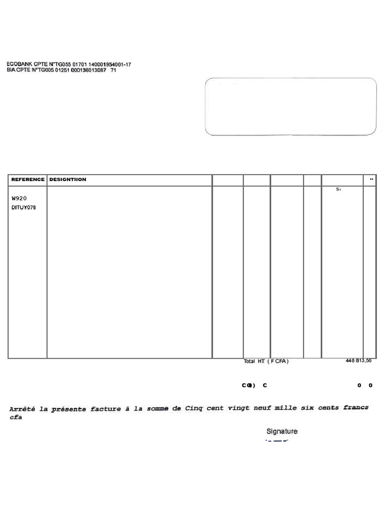 Proforma Invoice for PVC Tubes in Togo | PDF
