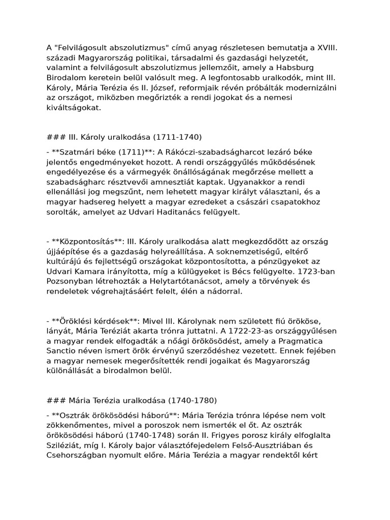 Töri Összefoglaló Egyben | PDF