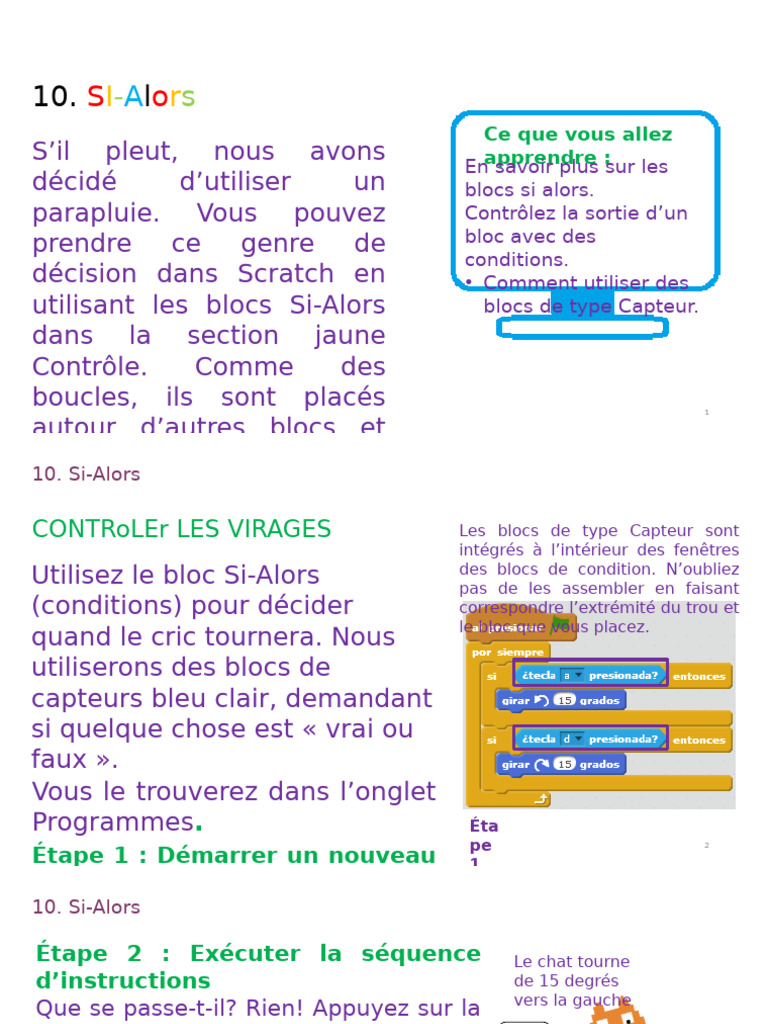 10. Crear con Scratch - Si, Entonces | PDF