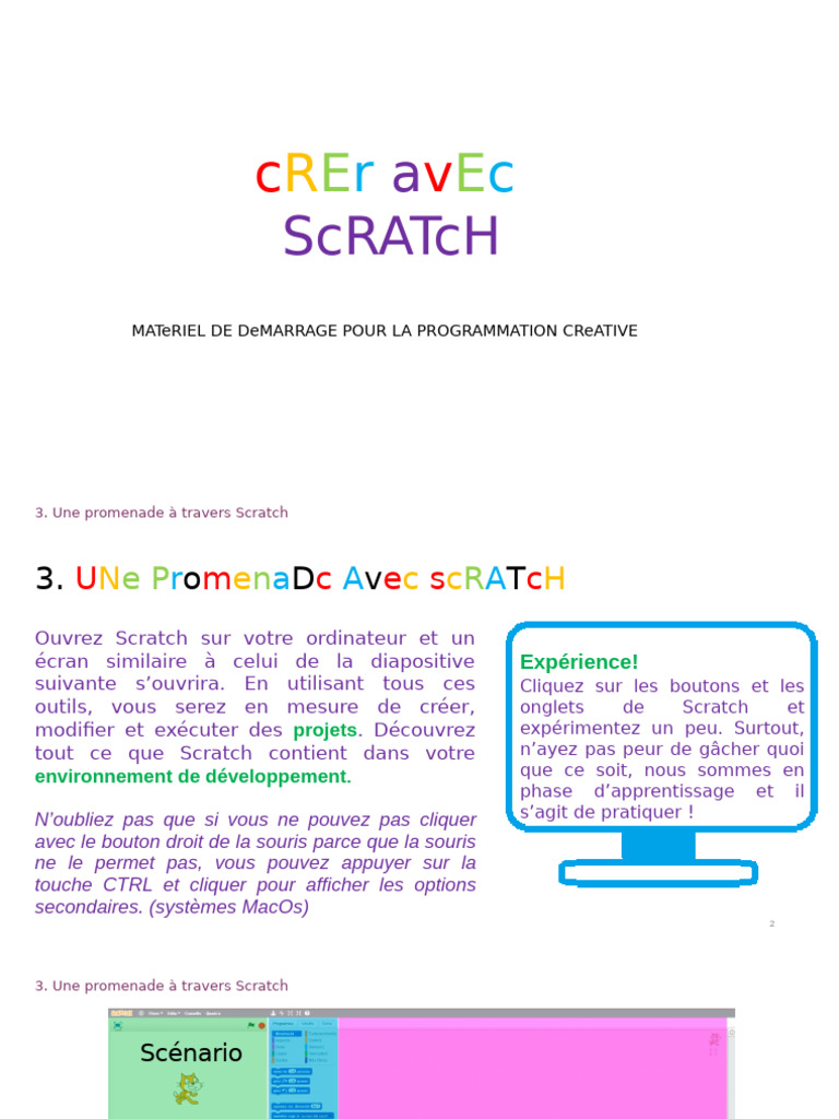 Introduction à Scratch pour débutants | PDF | Scratch (Langage de ...