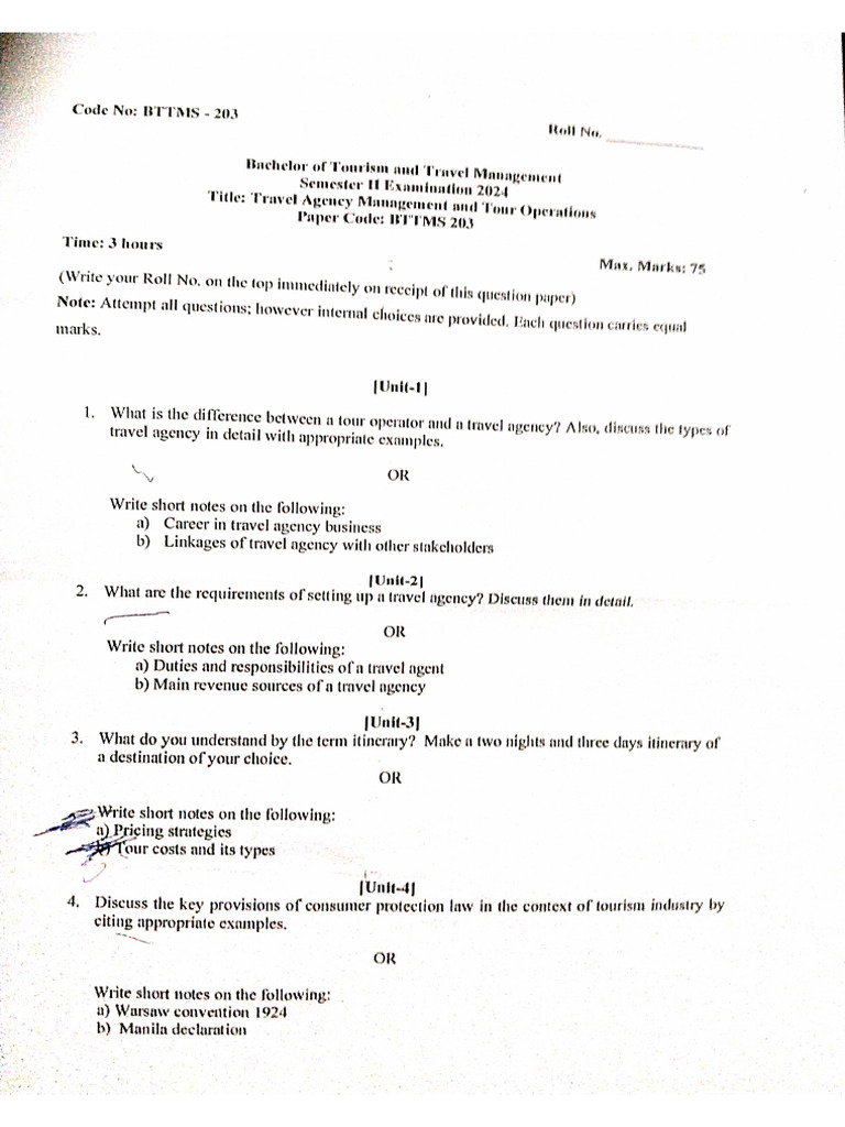 TTM Subsi 2024 Question Paper | PDF