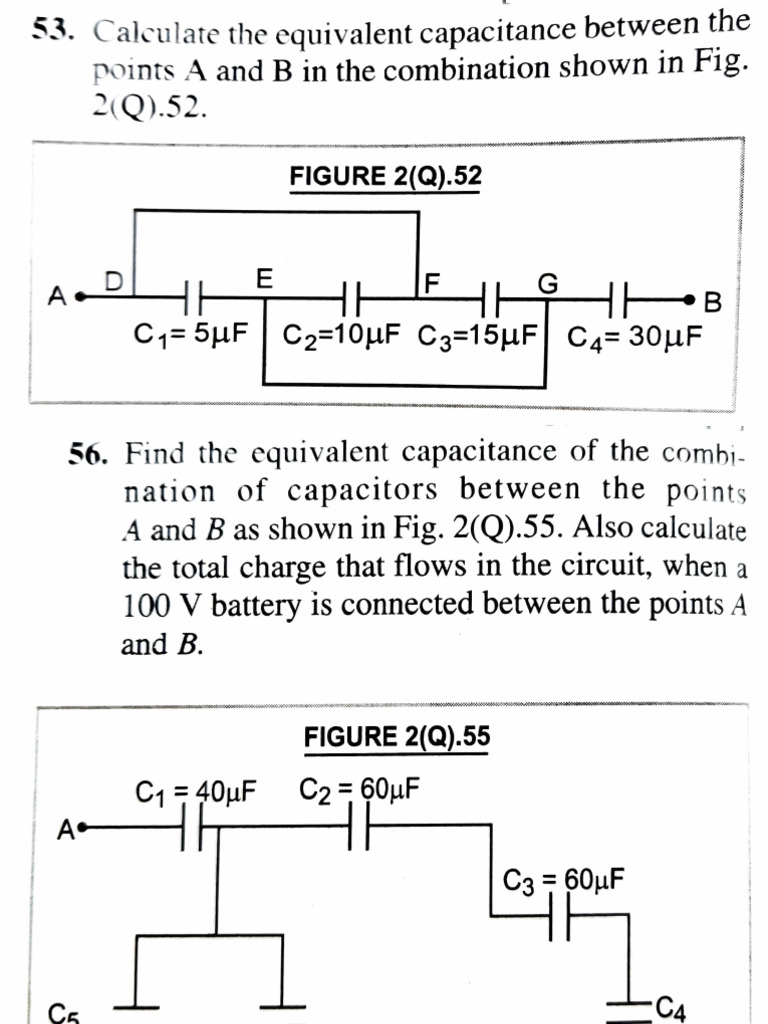Grouping of capacitors HW | PDF