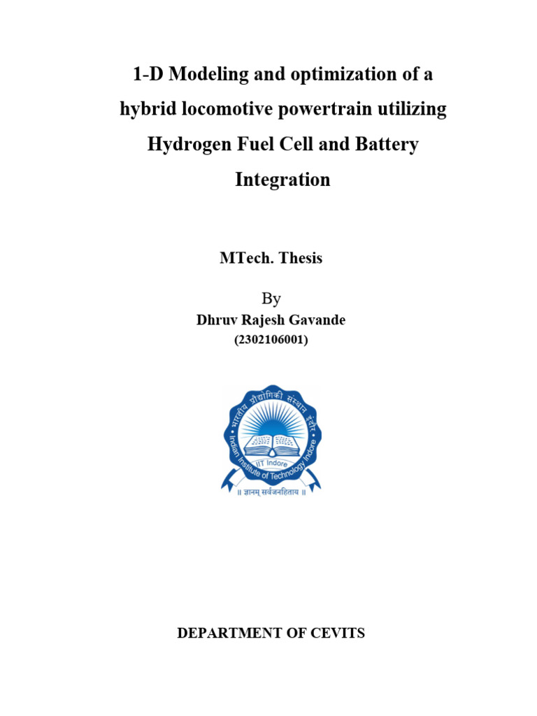 Example Thesis Format Dhruv | PDF | Fuel Cell | Direct Current