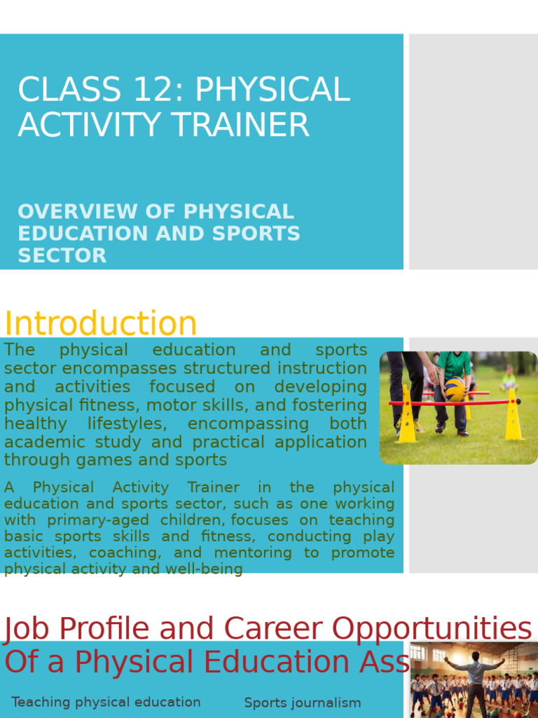 Class 12 Physical Activity Trainer Overview | PDF | Sports | Physical ...