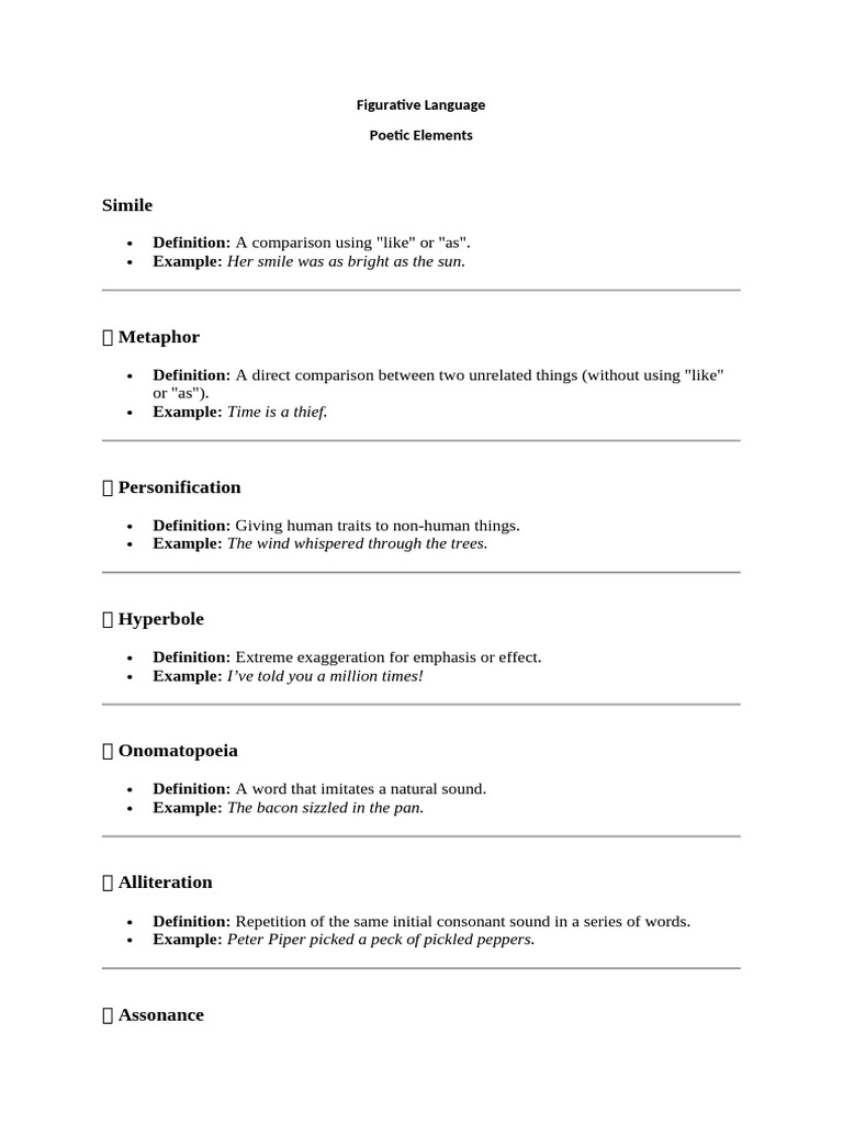 Understanding Figurative Language Elements | PDF | Rhyme | Poetics