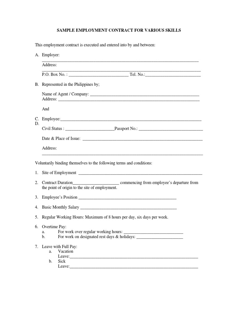 dole standard contract