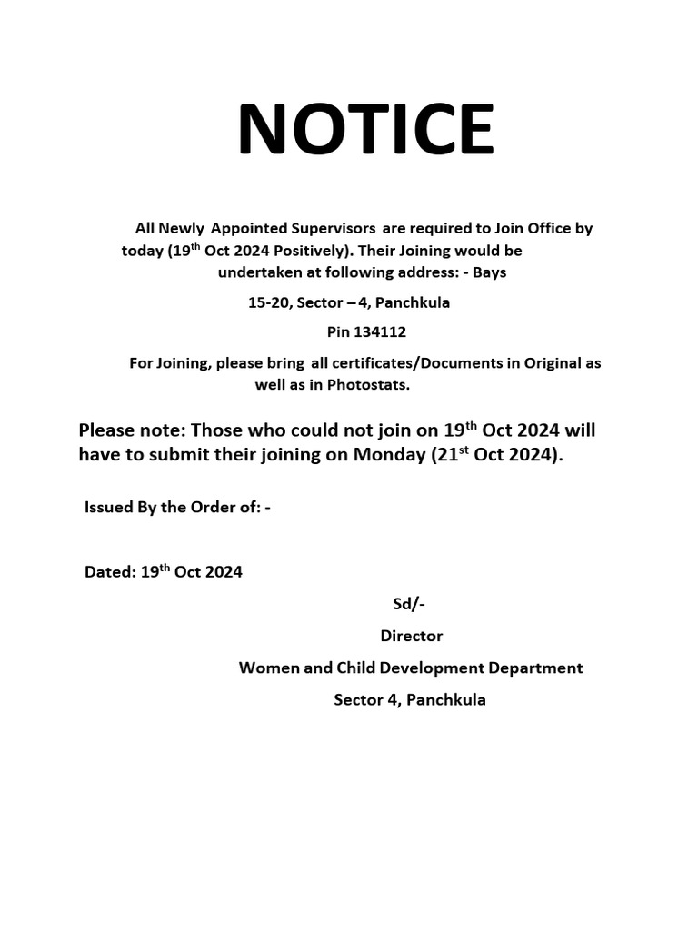 Notice: Please Note: Those Who Could Not Join On 19 Oct 2024 Will Have ...