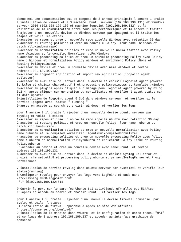 Installation et Configuration LogPoint | PDF | Architecture de réseau ...