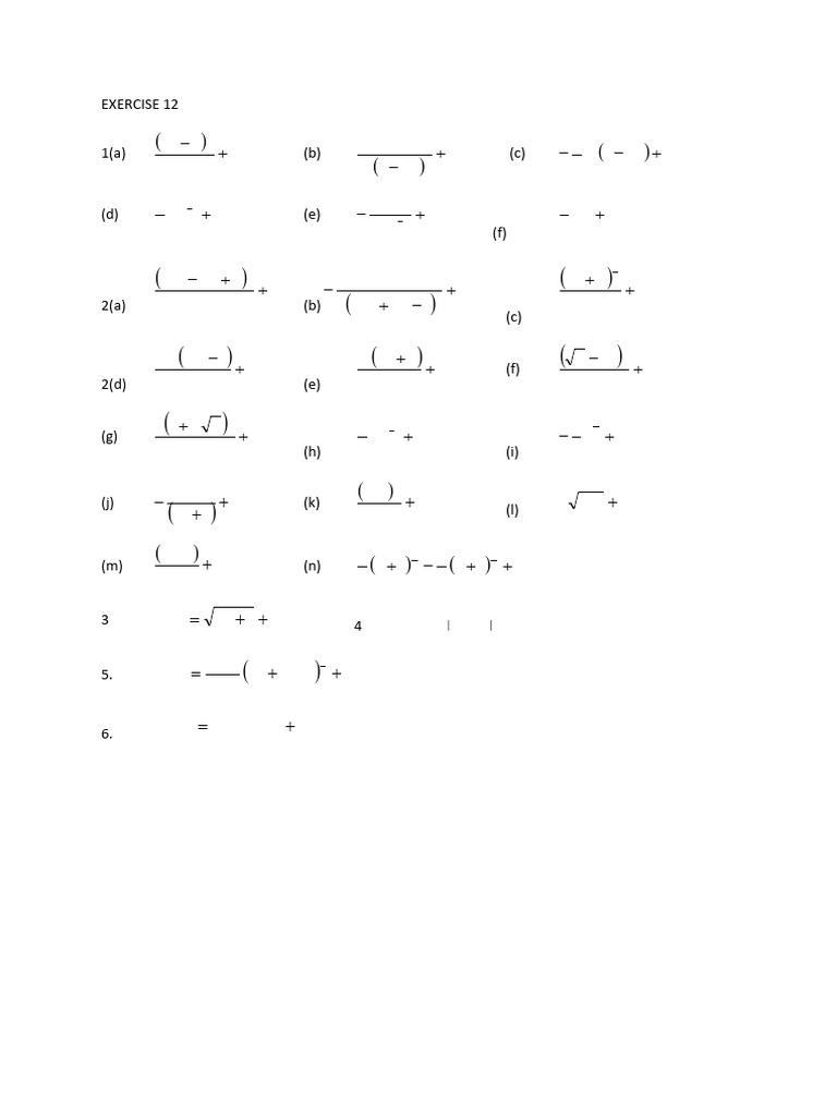 Exercise 12 Calculus Problems | PDF