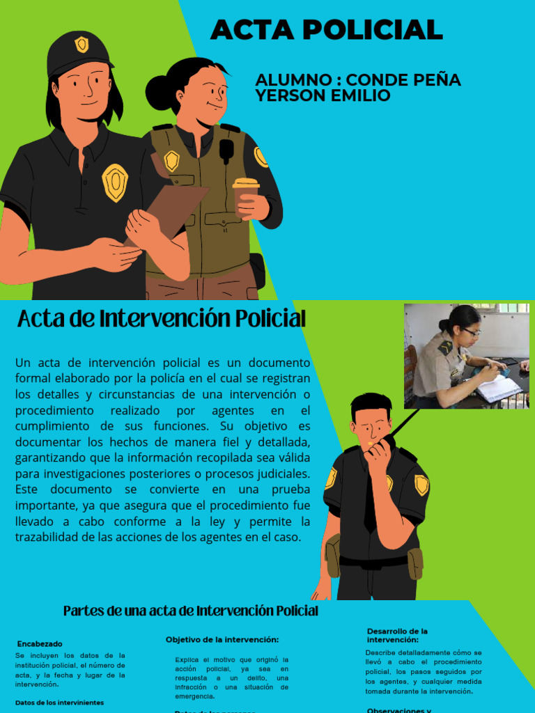 Acta de Intervención Policial 2024 | PDF | Policía | Crimen y violencia