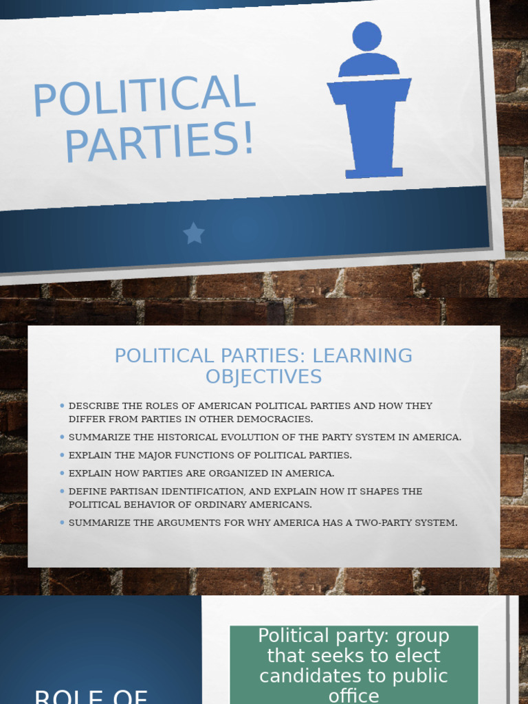 Political Parties POL 120 | PDF | Political Parties | American Government