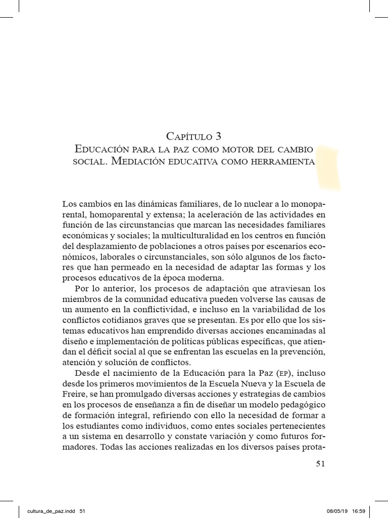 Educación para la Paz y Cambio Social | PDF | Paz | Enseñando