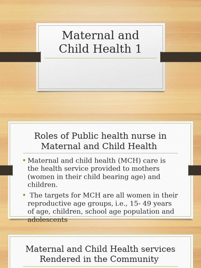 MCH in Public Health | PDF | Immune System | Maternal Health