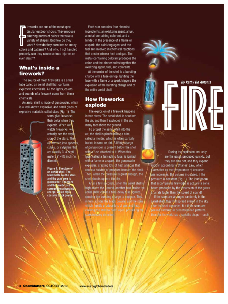 How Fireworks Work and Explode | PDF | Fireworks | Shell (Projectile)