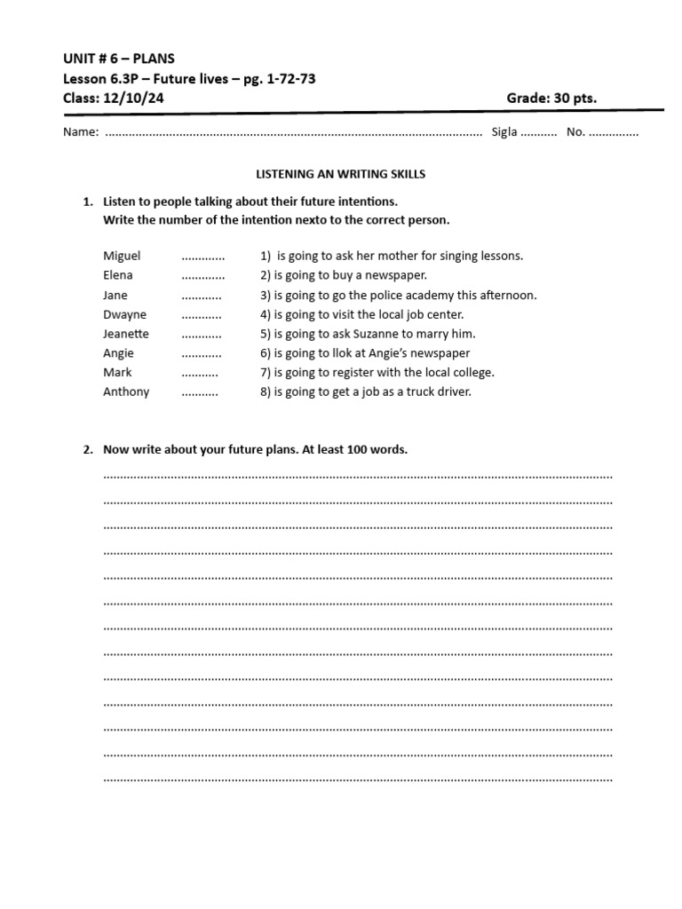 Unit # 6 L6.3P - Listening and Reading Skills | PDF | Human Communication