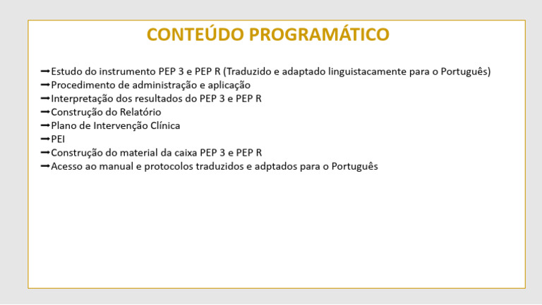 Estudo do Instrumento PEP 3 e PEP R | PDF