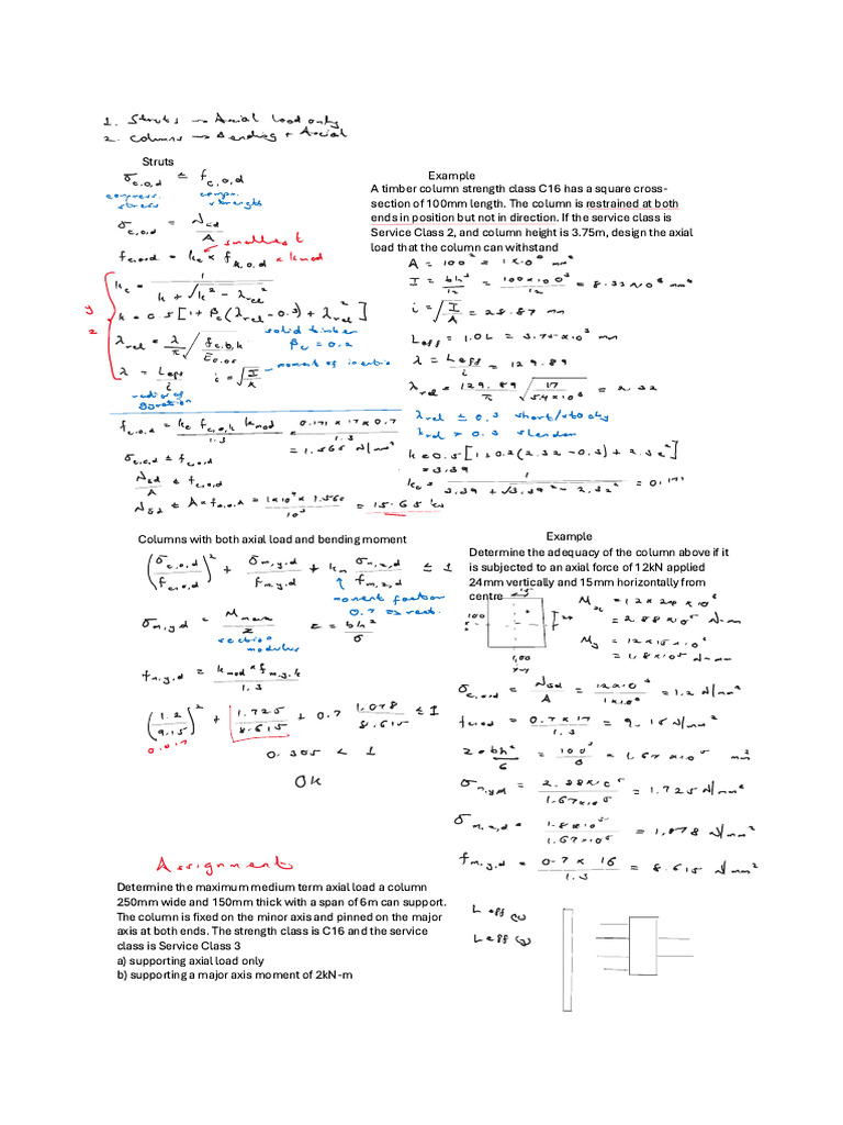 Design of Timber Columns | PDF
