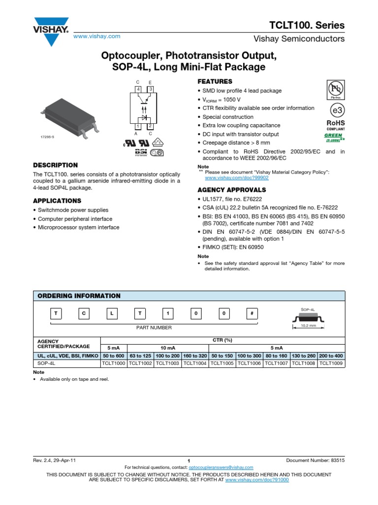 tclt1000 | Electrical Engineering | Electronics