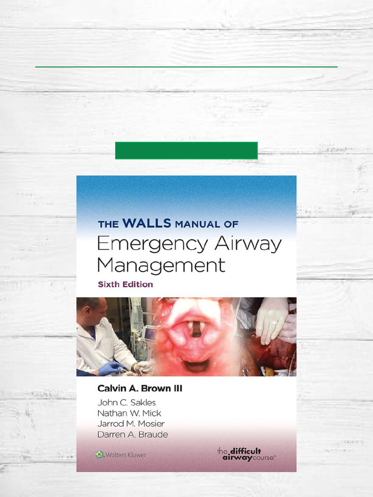 Walls Emergency Airway Management 6th Ed. | PDF | Doctor Of