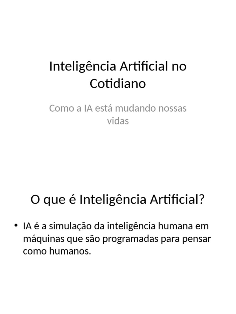 Inteligencia Artificial No Cotidiano | PDF