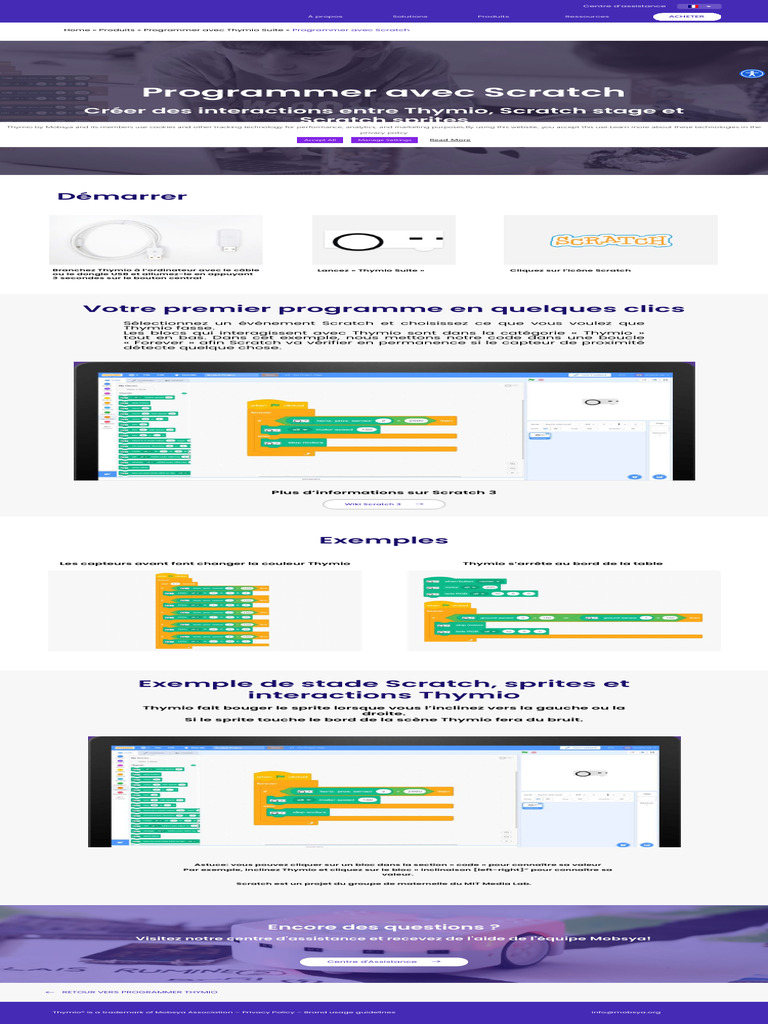 Programmer Thymio avec Scratch | PDF | Scratch (Langage de programation ...