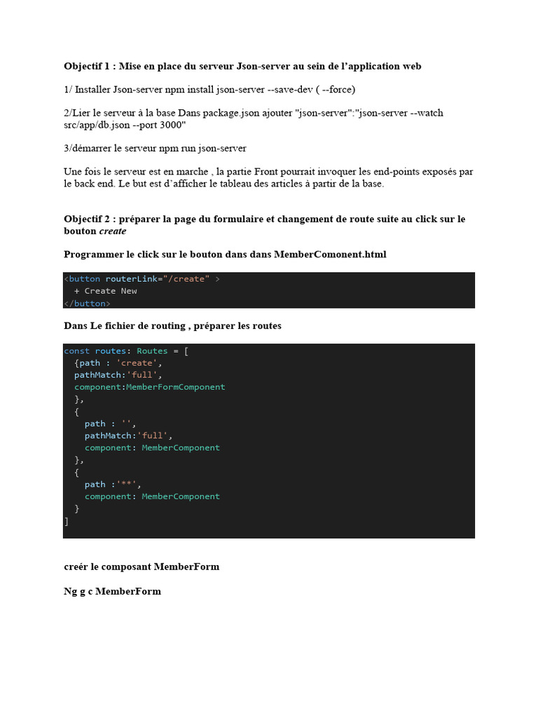 CRUD avec Json-server et Angular | PDF | Logiciel | Programmation ...