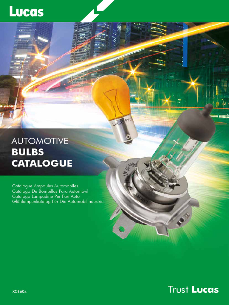 Catalogue Ampoules Automobiles Lucas | PDF | Éclairage | Lumière