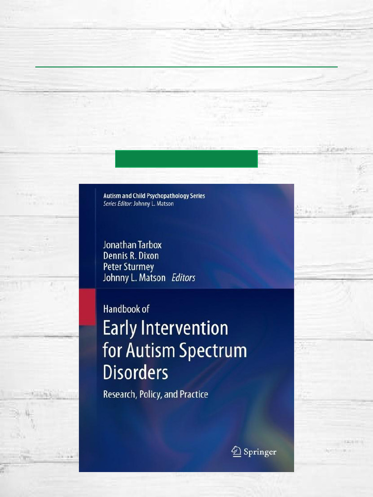 Early Intervention for Autism Handbook | PDF | Autism | Developmental ...