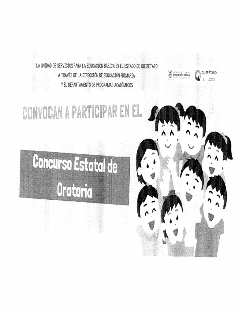 Convocatoria - Primaria Concurso Estatal de Oratoria | PDF
