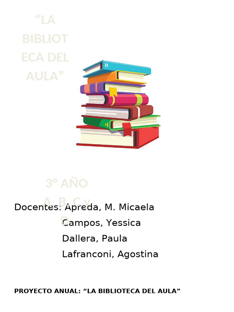 Proyecto Biblioteca Del Aula | PDF | Salón de clases | Educación primaria