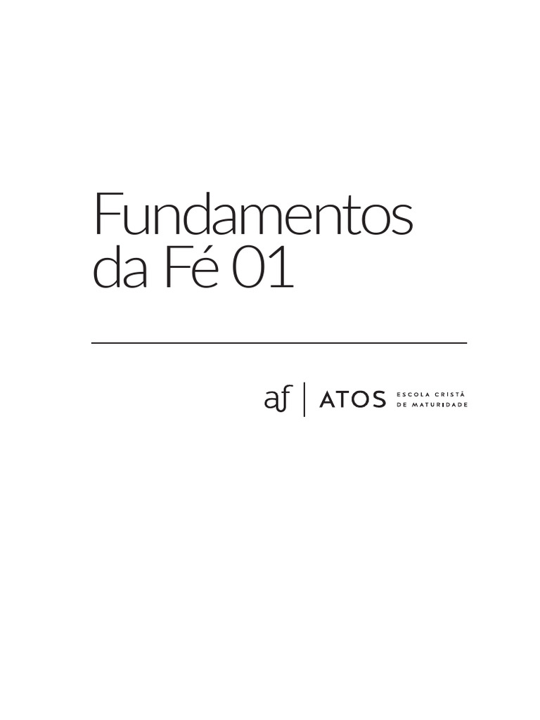 Fundamentos da Fé na Vida Cristã | PDF | Fé | Deus