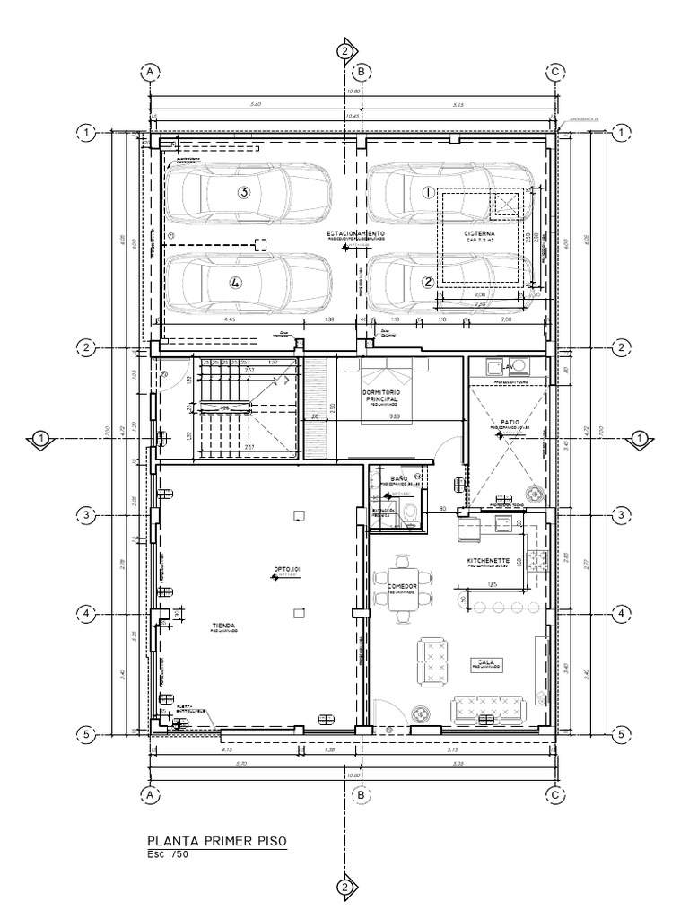 Diseño Planta Primer Piso Residencial | PDF