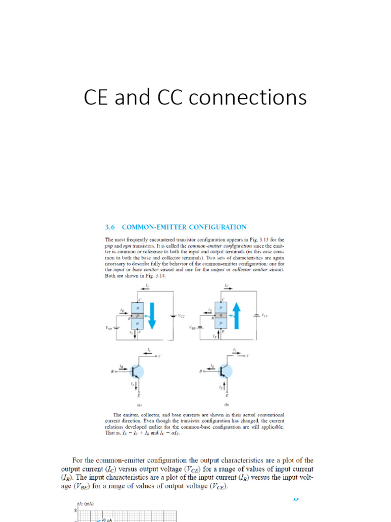 CE and CC Connection Characteristics | PDF
