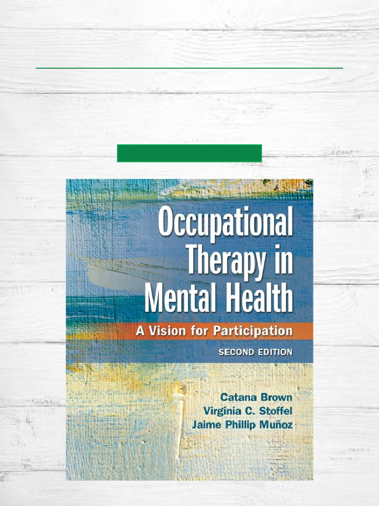 Occupational Therapy in Mental Health | PDF | Occupational Therapy ...