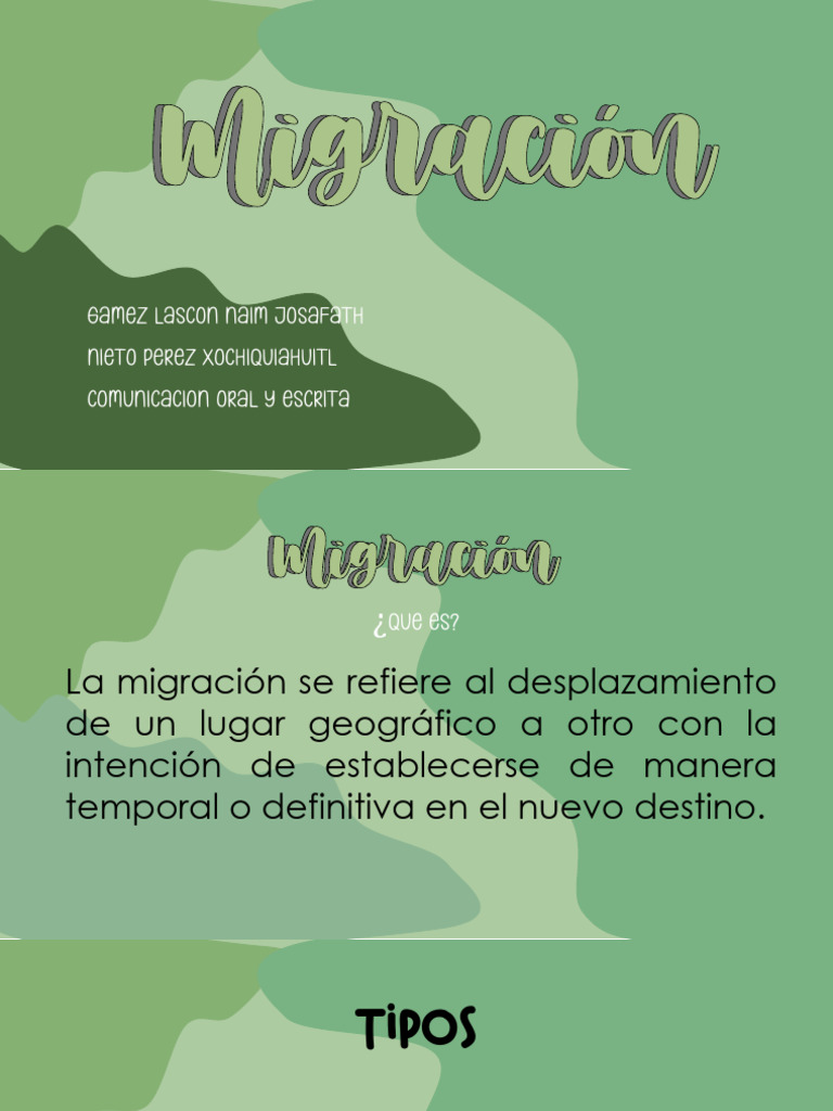 Tipos y Consecuencias de la Migración | PDF | Migración humana | Etica ...