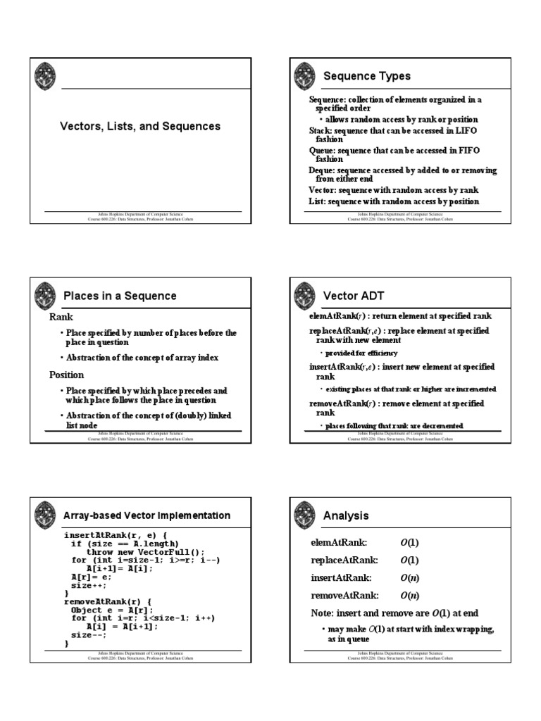 Vec List Seq | PDF | Array Data Structure | Software Engineering