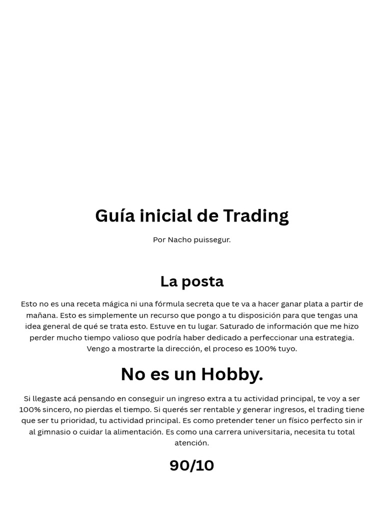 Guía Básica de Trading para Principiantes | PDF | Comerciante (Finanzas ...