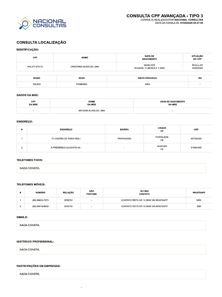 Consulta 1 | PDF