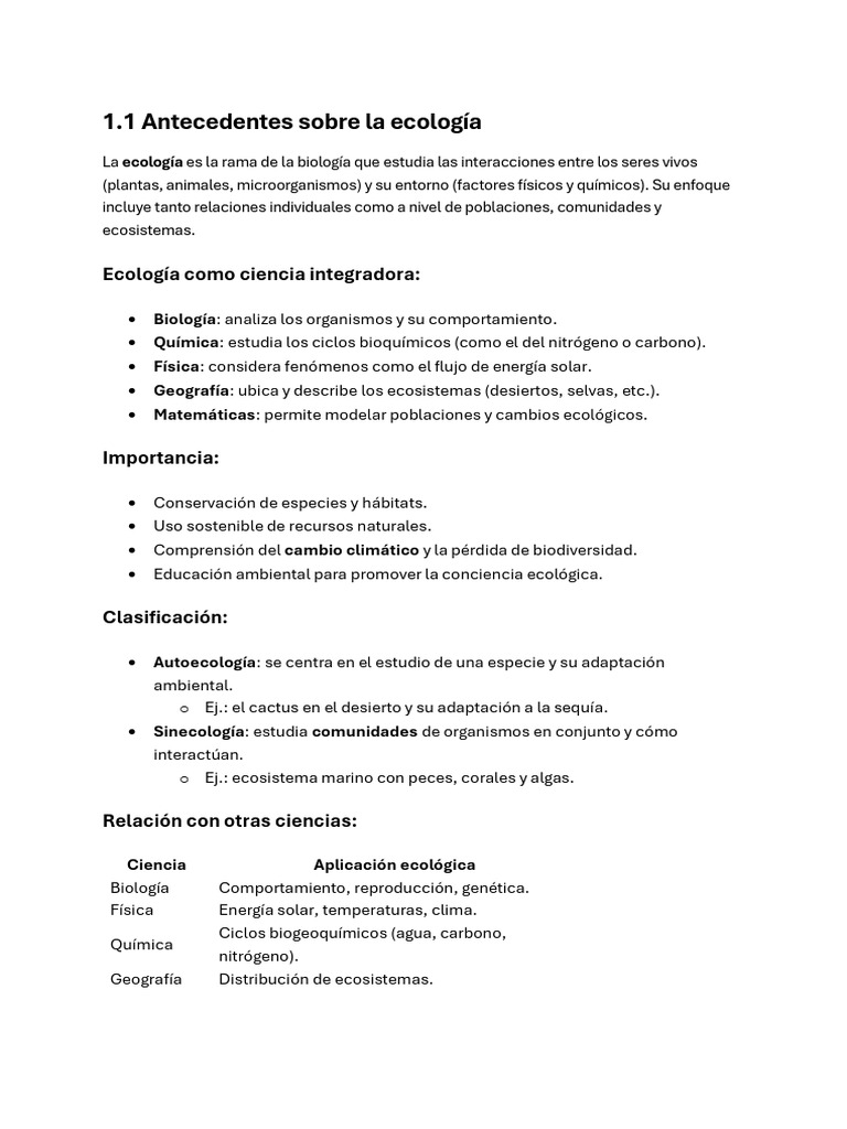 Ecologia | PDF | Ecología | Entorno natural