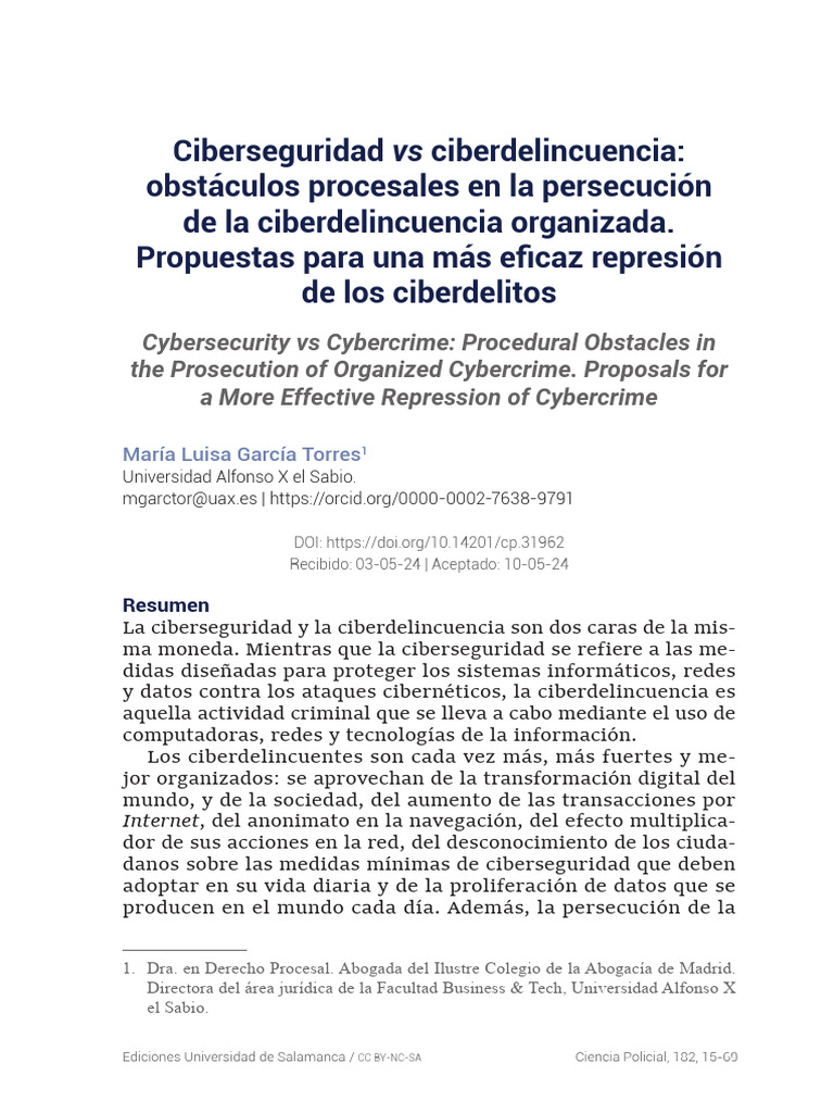 Ciber Seguridad Y Ciberdelincuencia Excelente Pdf Cibercrimen