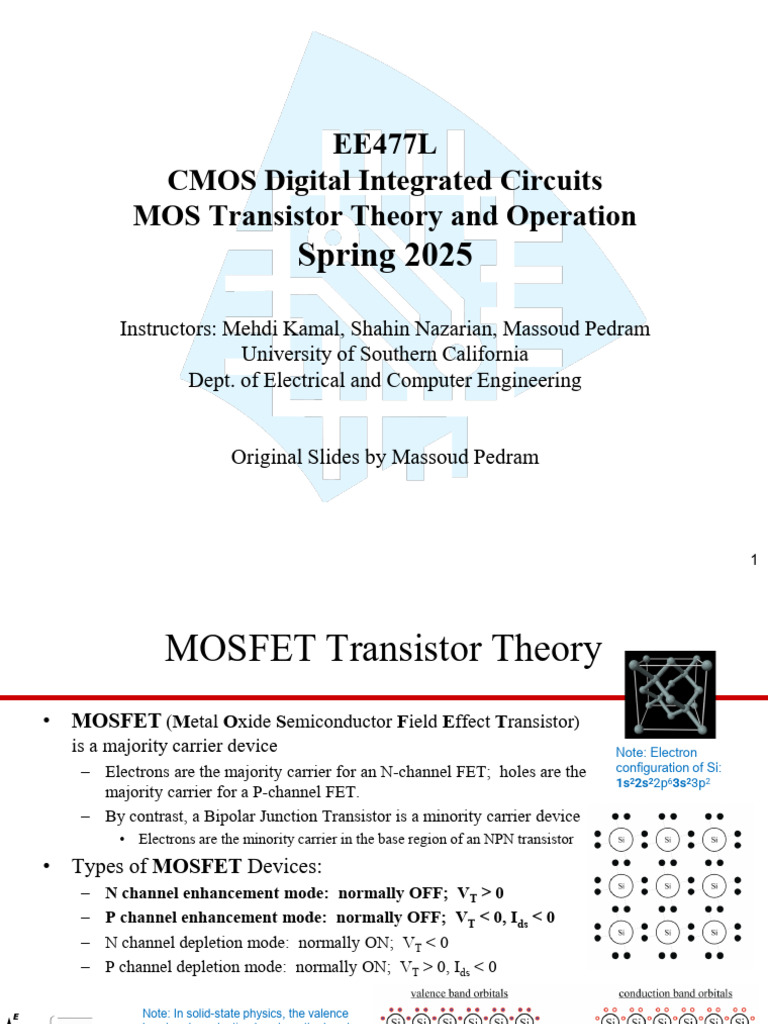 MOSFET Theory and Operation Overview | PDF | Mosfet | Field Effect ...