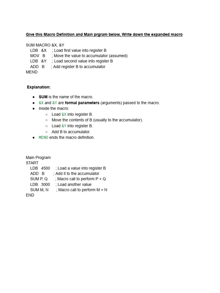 Assignment 3 Macro Preprocessor | PDF