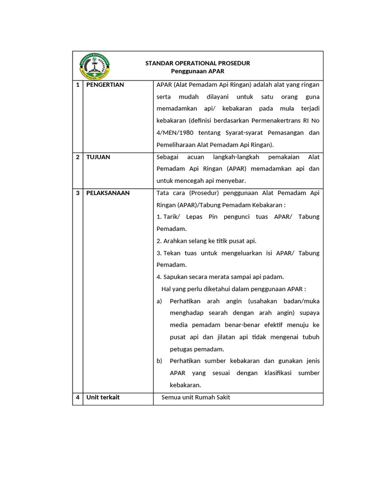 Sop Penggunaan Alat | PDF