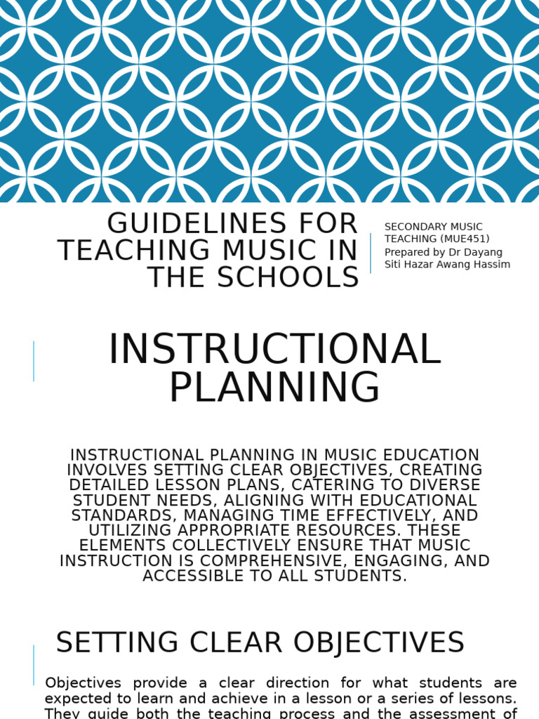 Music Teaching Guidelines for Schools | PDF | Lesson Plan | Learning Styles