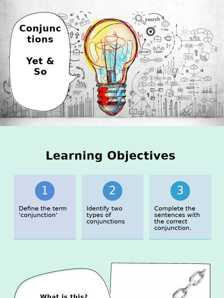 Conjunctions Yet & So | PDF