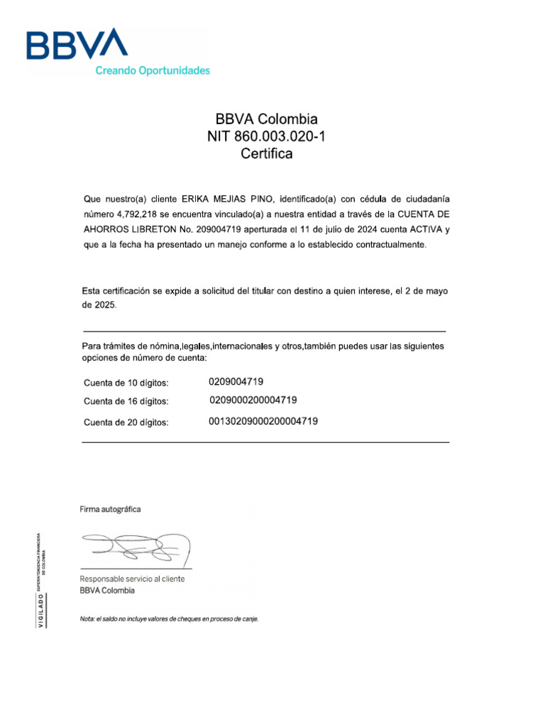 Un Certificado de Banco | PDF