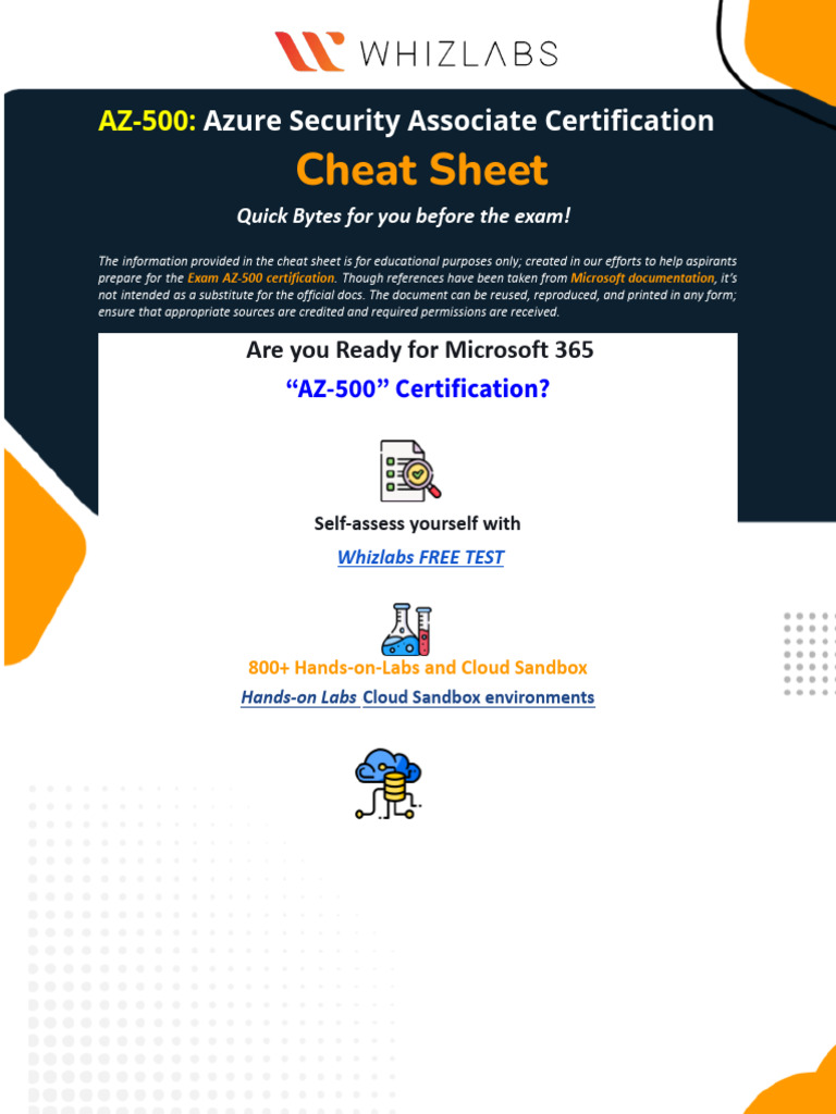 AZ-500 Certification Cheat Sheet | PDF | Computer Network | Microsoft Azure