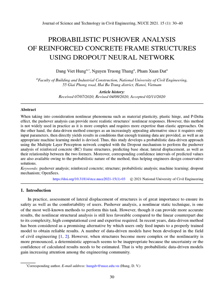 Probabilistic Pushover Analysis of Reinforced Conc | PDF | Deep ...