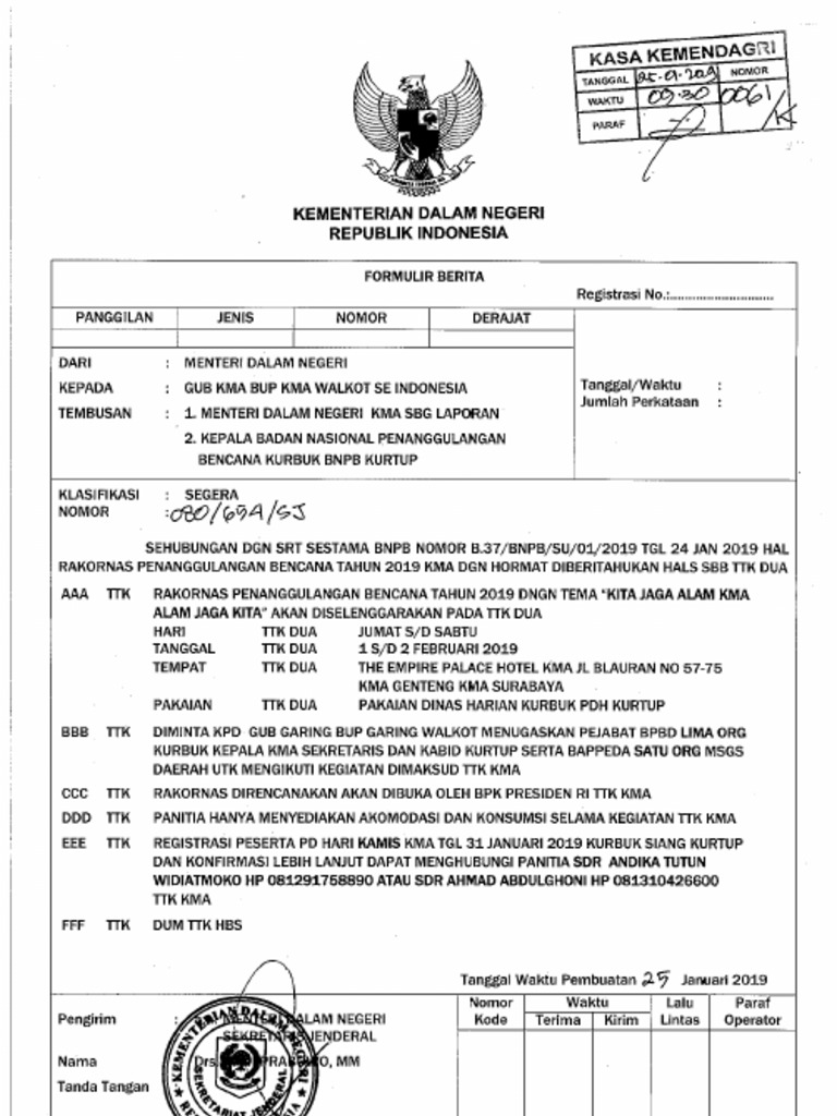 Radiogram BNPB | PDF
